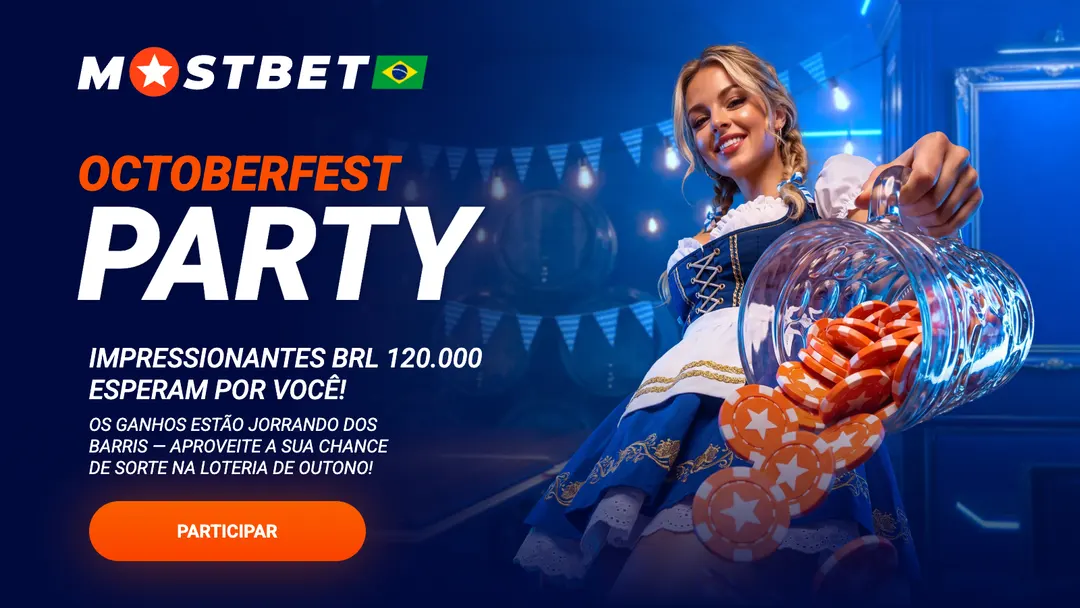 Arte oficial da Octoberfest Party da Mostbet